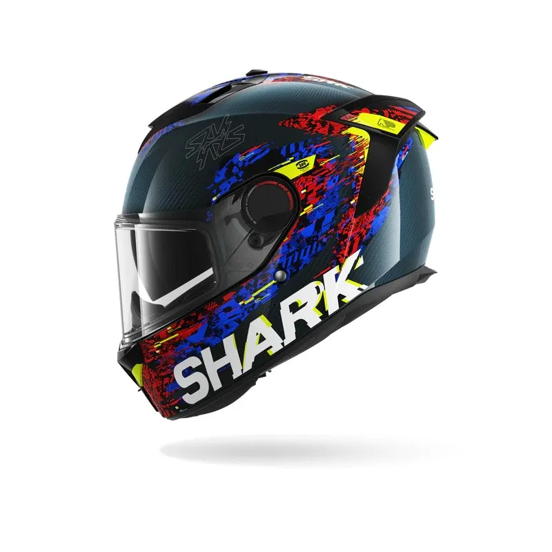 SHARK integral motorcycle helmet SPARTAN GT PRO SPEED-VIB carbon / blue / red