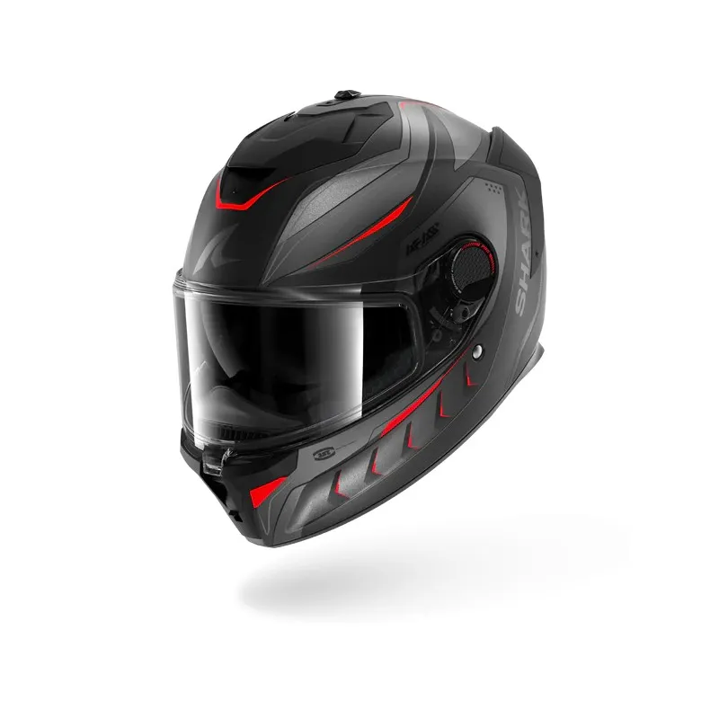 SHARK casque moto intégral SPARTAN GT PRO MEKARIUM carbone mat / anthracite / rouge