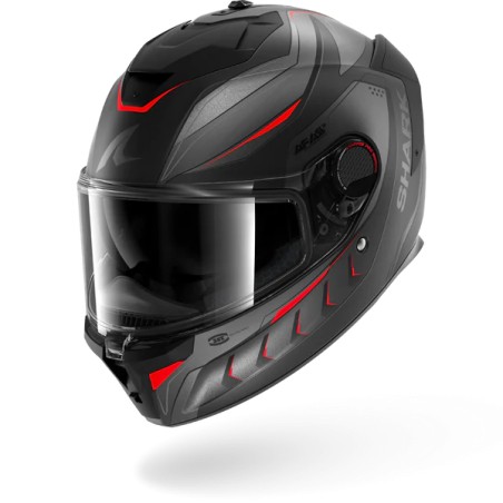SHARK casque moto intégral SPARTAN GT PRO MEKARIUM carbone mat / anthracite / rouge