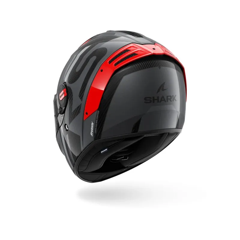 SHARK casque moto intégral SPARTAN RS CARBON SHAWN carbone / rouge / gris