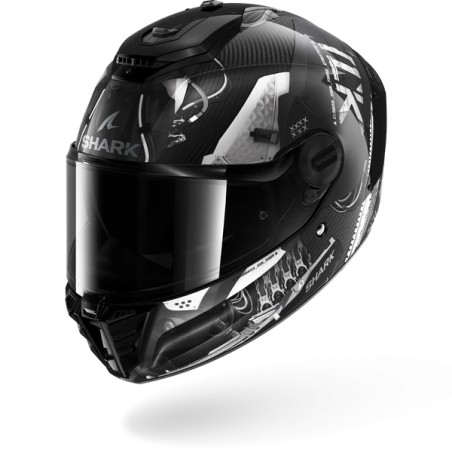 SHARK casque moto intégral SPARTAN RS CARBON XBOT carbone / anthracite / argent