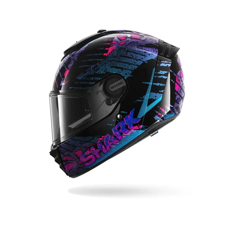 SHARK casque moto intégral SPARTAN RS FIBRE SPARTAN RS REPTAIA noir / bleu / brillant