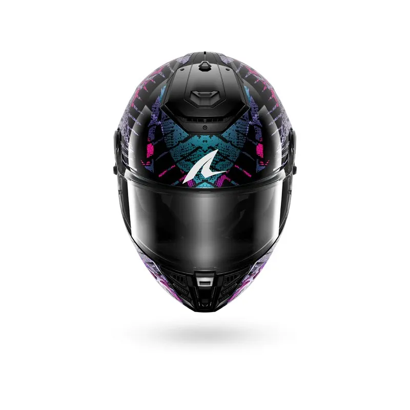 SHARK casque moto intégral SPARTAN RS FIBRE SPARTAN RS REPTAIA noir / bleu / brillant
