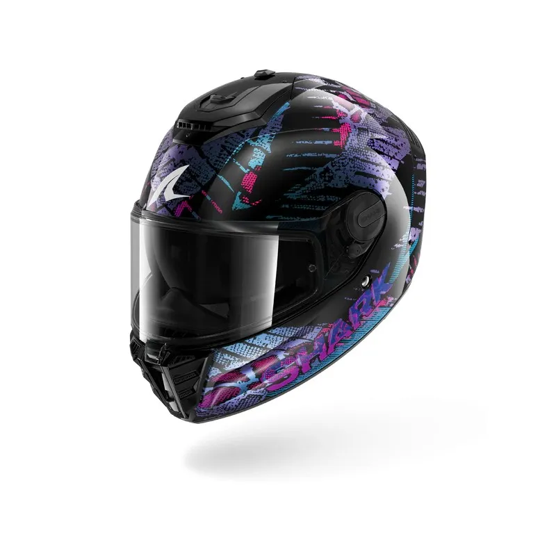 SHARK casque moto intégral SPARTAN RS FIBRE SPARTAN RS REPTAIA noir / bleu / brillant