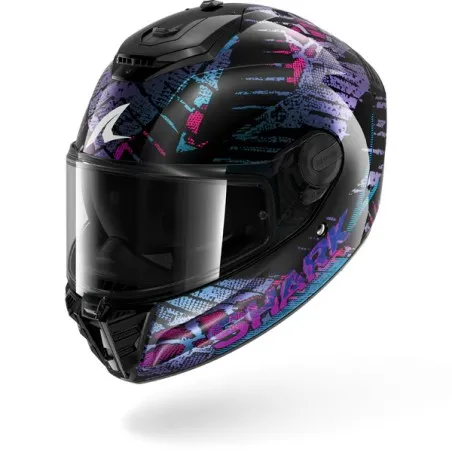 SHARK casque moto intégral SPARTAN RS FIBRE SPARTAN RS REPTAIA noir / bleu / brillant