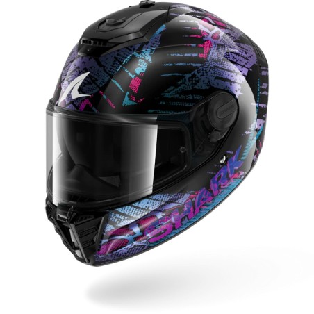 SHARK integral motorcycle helmet SPARTAN RS FIBRE SPARTAN RS REPTAIA black / blue  / glitter