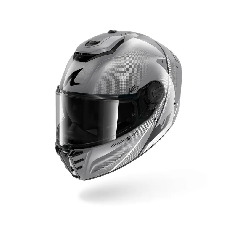 SHARK casque moto intégral SPARTAN RS SPEED-TECH argent / blanc / noir
