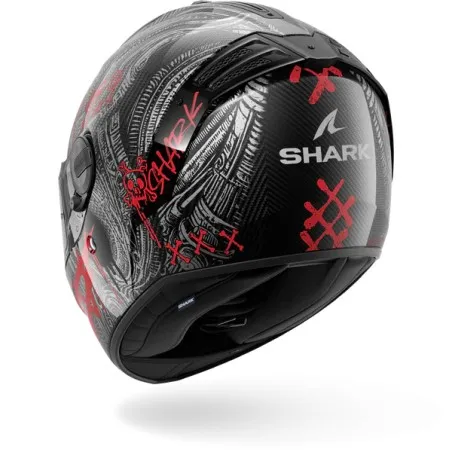 SHARK casque moto intégral SPARTAN RS SHIEVER carbone / anthracite / rouge