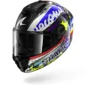 SHARK casque moto intégral SPARTAN RS STREETRUSH carbone / bleu / chrome