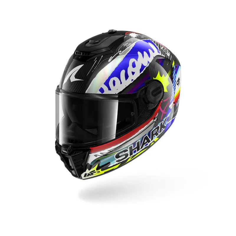 SHARK casque moto intégral SPARTAN RS STREETRUSH carbone / bleu / chrome
