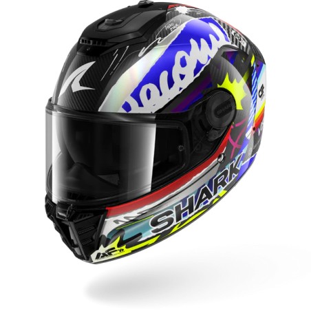 SHARK integral motorcycle helmet SPARTAN RS STREETRUSH carbon / blue / chrome