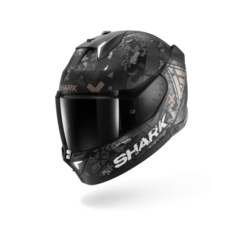 SHARK casque moto intégral SKWAL i3 HELLCAT noir mat / chrome / anthracite