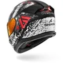 SHARK integral motorcycle helmet SKWAL i3 HELLCAT matt black / chrom / red