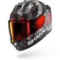 SHARK integral motorcycle helmet SKWAL i3 HELLCAT matt black / chrom / red