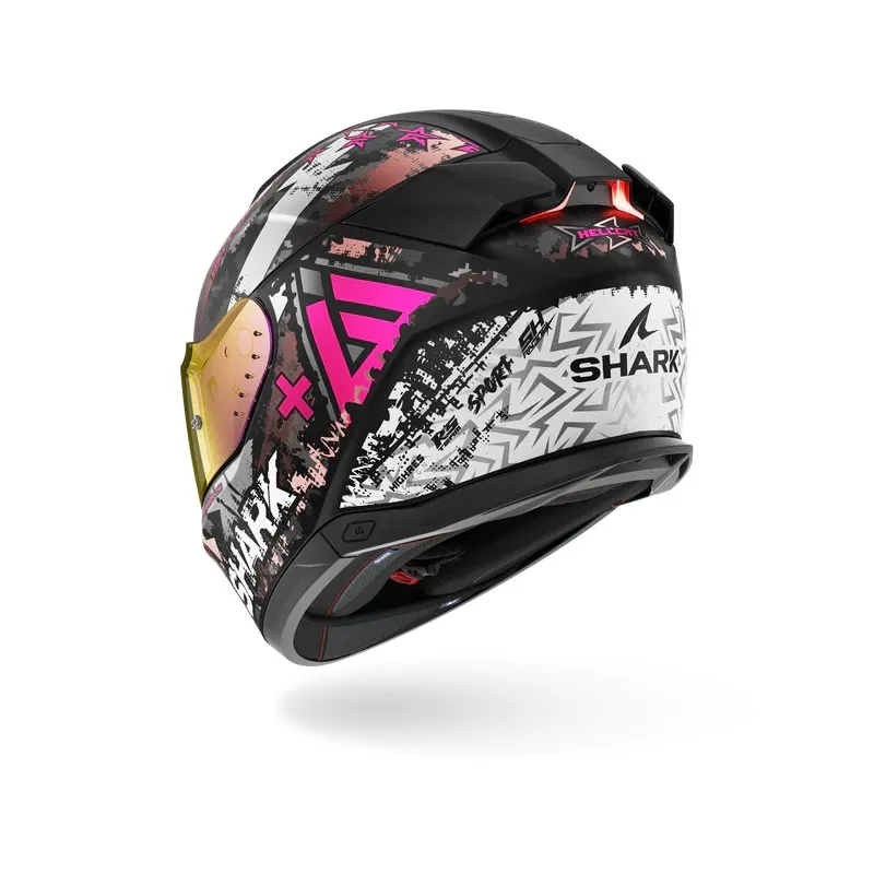 SHARK integral motorcycle helmet SKWAL i3 HELLCAT matt black / chrom / purple