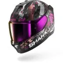 SHARK integral motorcycle helmet SKWAL i3 HELLCAT matt black / chrom / purple