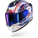 SHARK integral motorcycle helmet SKWAL i3 REPLICA ZARCO GP DE FRANCE white / purple / blue