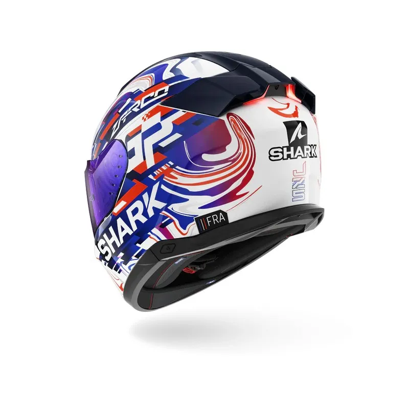 SHARK integral motorcycle helmet SKWAL i3 REPLICA ZARCO GP DE FRANCE white / purple / blue