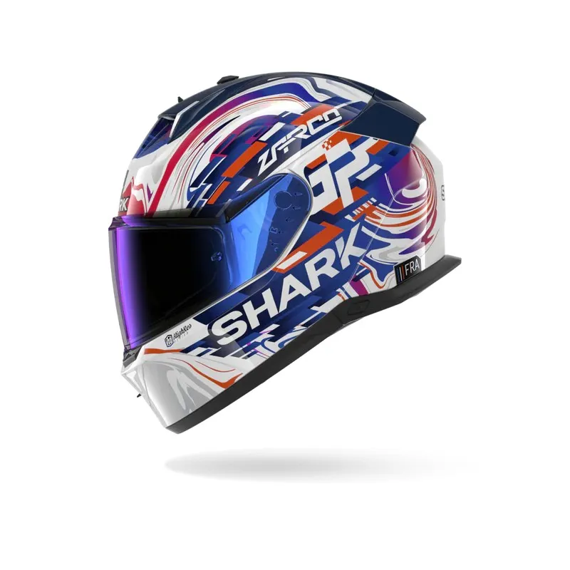 SHARK casque moto intégral SKWAL i3 REPLICA ZARCO GP DE FRANCE blanc / violet / bleu