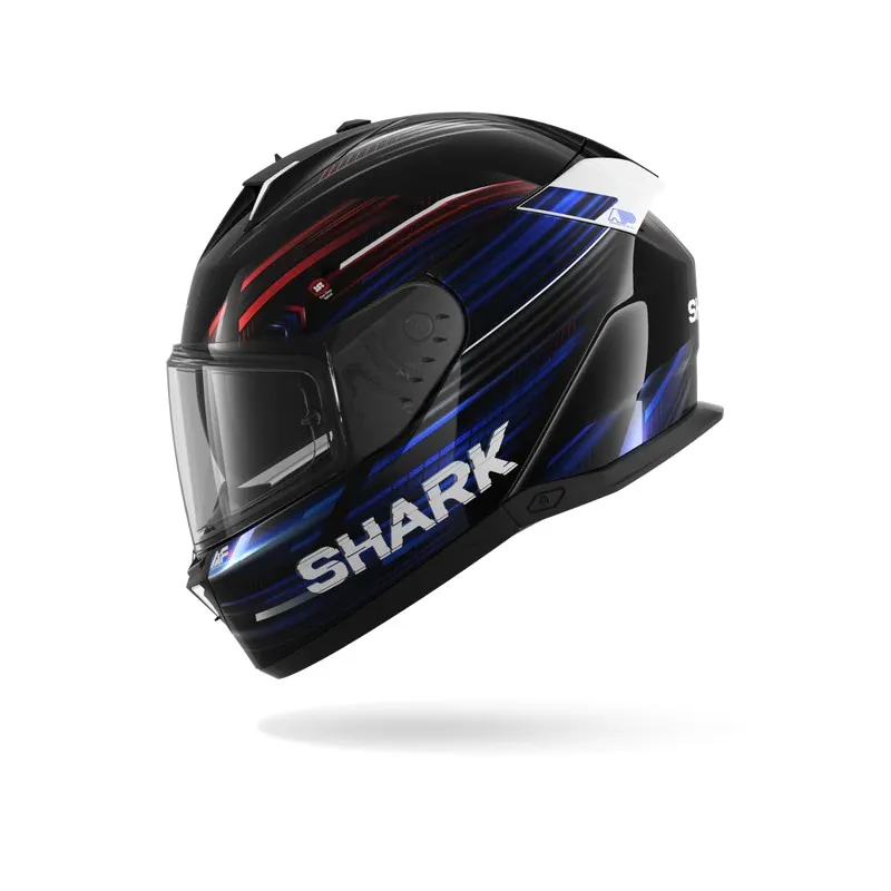 SHARK integral motorcycle helmet SKWAL i3 LIGHT-BLUR black / red / blue