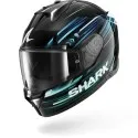 SHARK integral motorcycle helmet SKWAL i3 LIGHT-BLUR black / blue / green