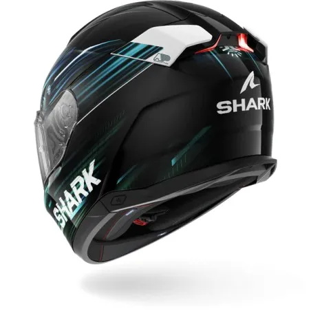 SHARK casque moto intégral SKWAL i3 LIGHT-BLUR noir / bleu / vert