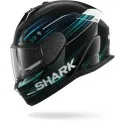 SHARK casque moto intégral SKWAL i3 LIGHT-BLUR noir / bleu / vert