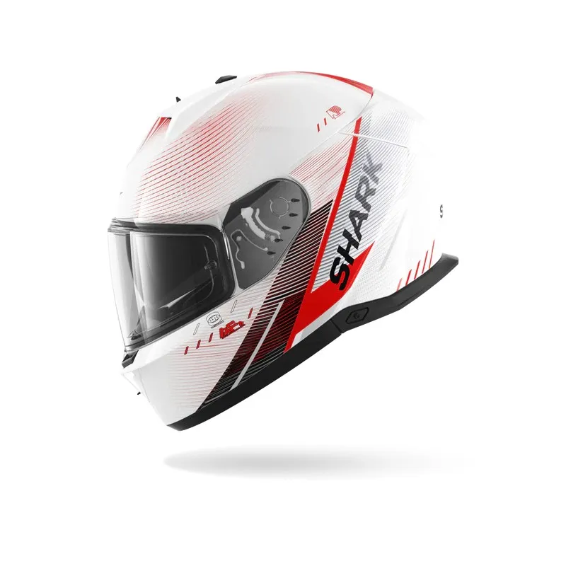 SHARK casque moto intégral SKWAL i3 SPEED-TECH blanc / rouge / noir