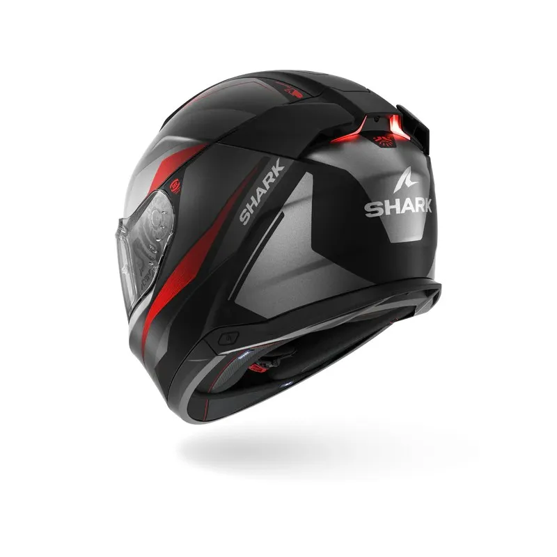 SHARK integral motorcycle helmet SKWAL i3 MEKARIUM matt black / anthracite / red