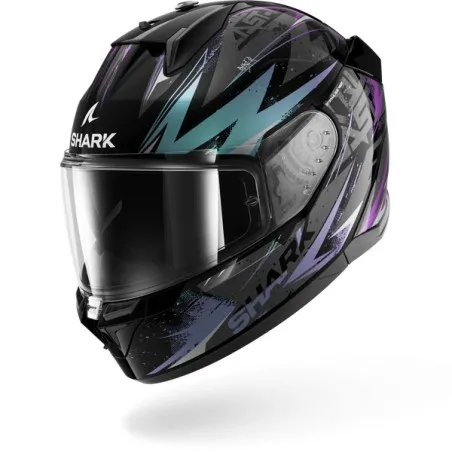 SHARK casque moto intégral D-SKWAL 3 BLAST-R noir / vert / pailleté