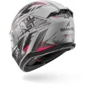 SHARK integral motorcycle helmet D-SKWAL 3 BLAST-R matt black / silver / purple