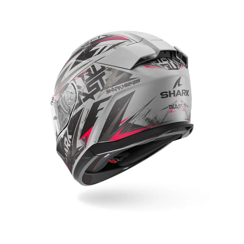 SHARK integral motorcycle helmet D-SKWAL 3 BLAST-R matt black / silver / purple
