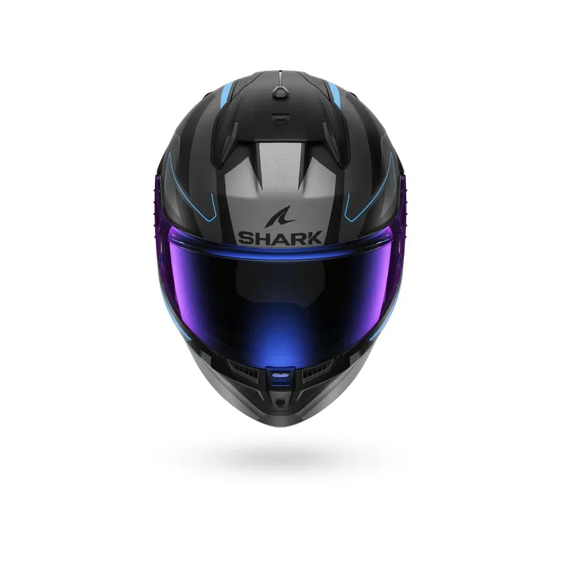 SHARK integral motorcycle helmet D-SKWAL 3 SIZLER matt black / anthracite / blue