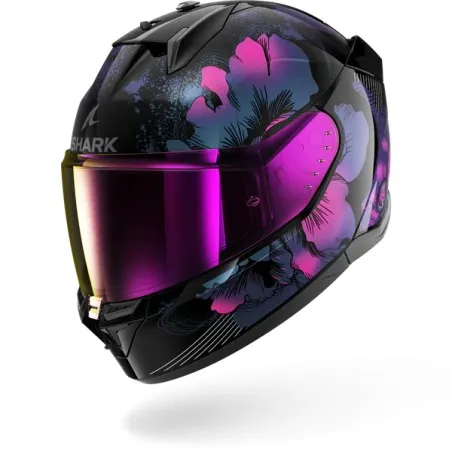 SHARK casque moto intégral D-SKWAL 3 MAYFER noir / violet / pailleté