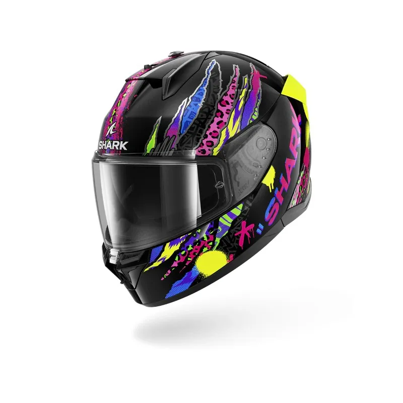 SHARK integral motorcycle helmet D-SKWAL 3 FAWN black / purple / yellow