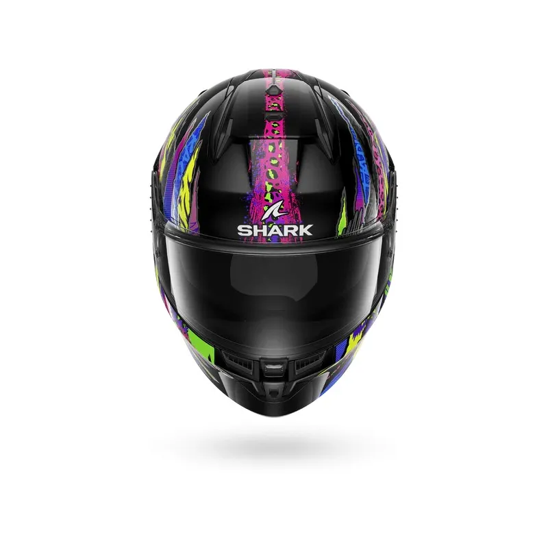 SHARK casque moto intégral D-SKWAL 3 FAWN noir / violet / jaune