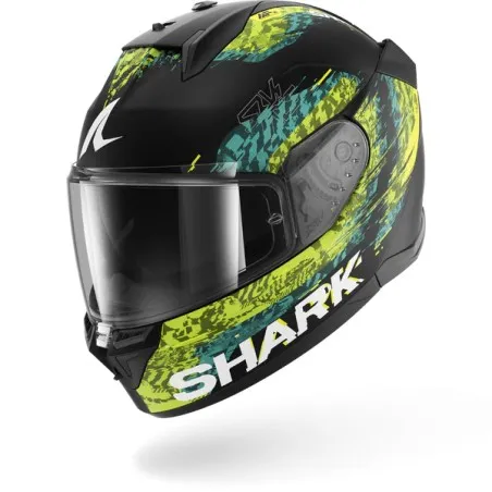 SHARK casque moto intégral D-SKWAL 3 SPEED-VIB noir mat / vert / bleu