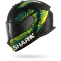 SHARK integral motorcycle helmet D-SKWAL 3 SPEED-VIB matt black / green / blue