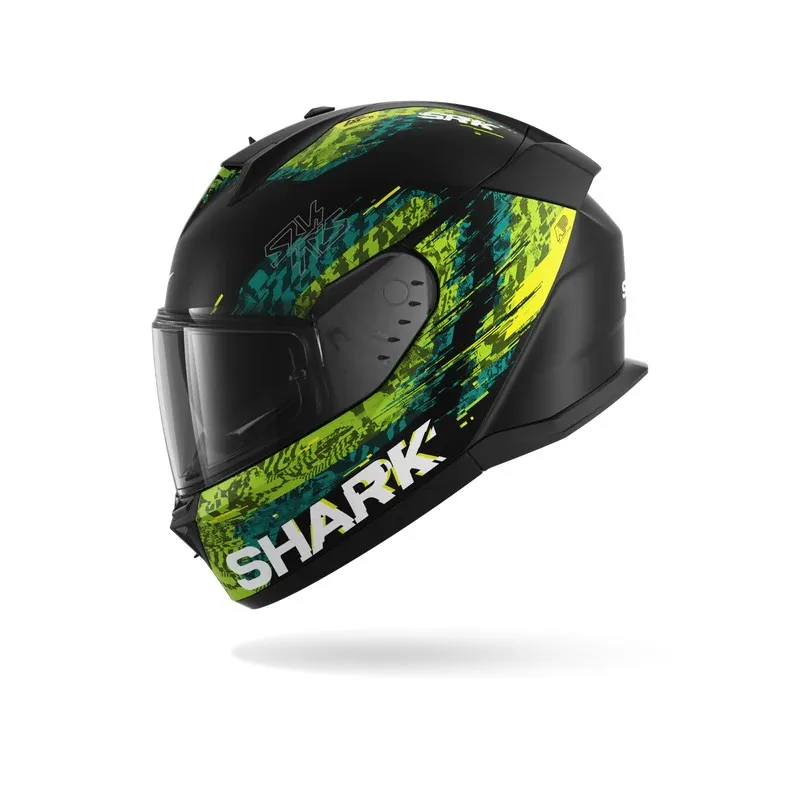 SHARK integral motorcycle helmet D-SKWAL 3 SPEED-VIB matt black / green / blue