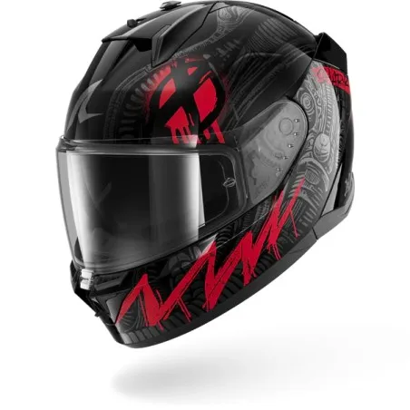 SHARK integral motorcycle helmet D-SKWAL 3 SHIEVER  black / anthracite / red