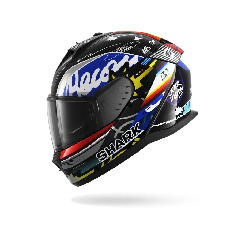 SHARK casque moto intégral D-SKWAL 3 STREETRUSH noir / bleu / chrome