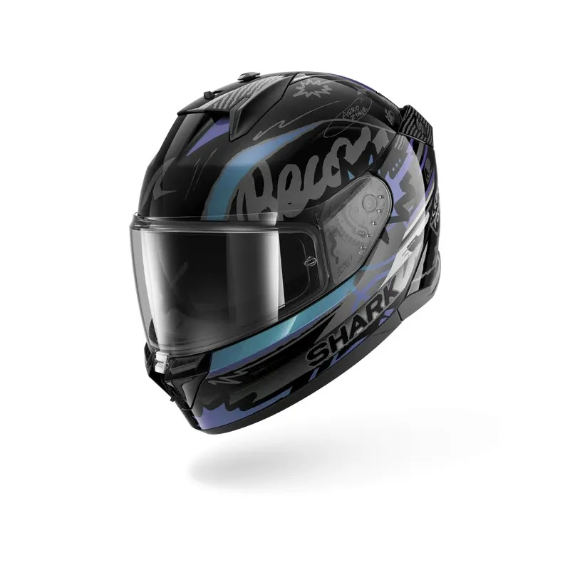 SHARK casque moto intégral D-SKWAL 3 STREETRUSH noir / vert / chrome