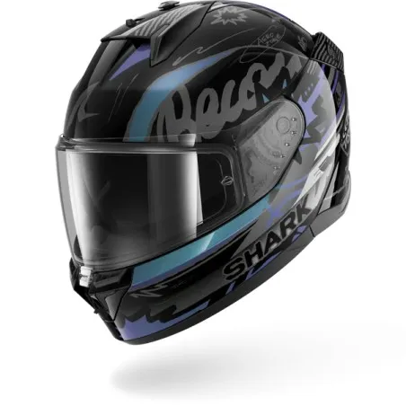 SHARK casque moto intégral D-SKWAL 3 STREETRUSH noir / vert / chrome