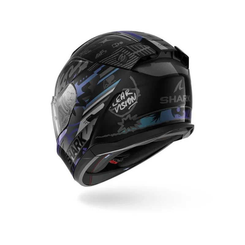 SHARK casque moto intégral D-SKWAL 3 STREETRUSH noir / vert / chrome