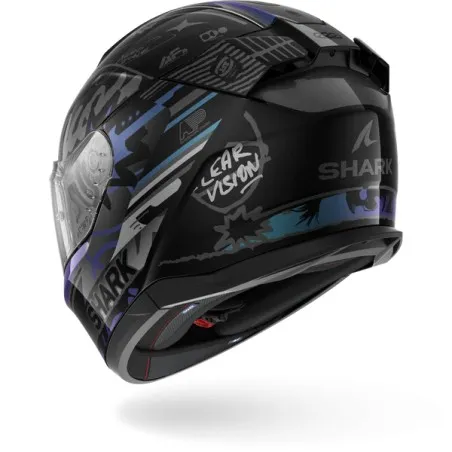SHARK integral motorcycle helmet D-SKWAL 3 STREETRUSH black / green / chrom