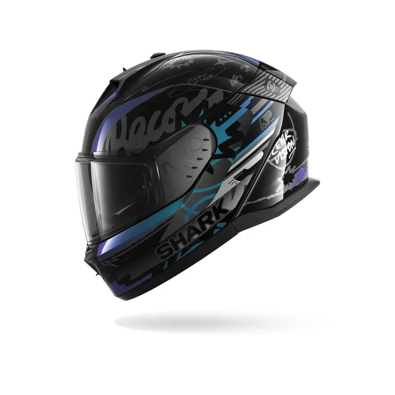 SHARK casque moto intégral D-SKWAL 3 STREETRUSH noir / vert / chrome