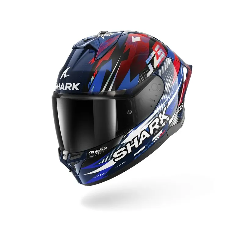 SHARK casque moto intégral SKWAL CUP REPLICA ZARCO GP DE FRANCE bleu / chrome / rouge