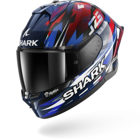 SHARK casque moto intégral SKWAL CUP REPLICA ZARCO GP DE FRANCE bleu / chrome / rouge