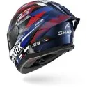 SHARK casque moto intégral SKWAL CUP REPLICA ZARCO GP DE FRANCE bleu / chrome / rouge