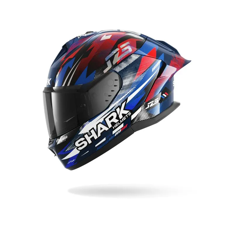 SHARK casque moto intégral SKWAL CUP REPLICA ZARCO GP DE FRANCE bleu / chrome / rouge